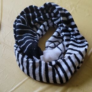 Striped Black and White Kids Scarf